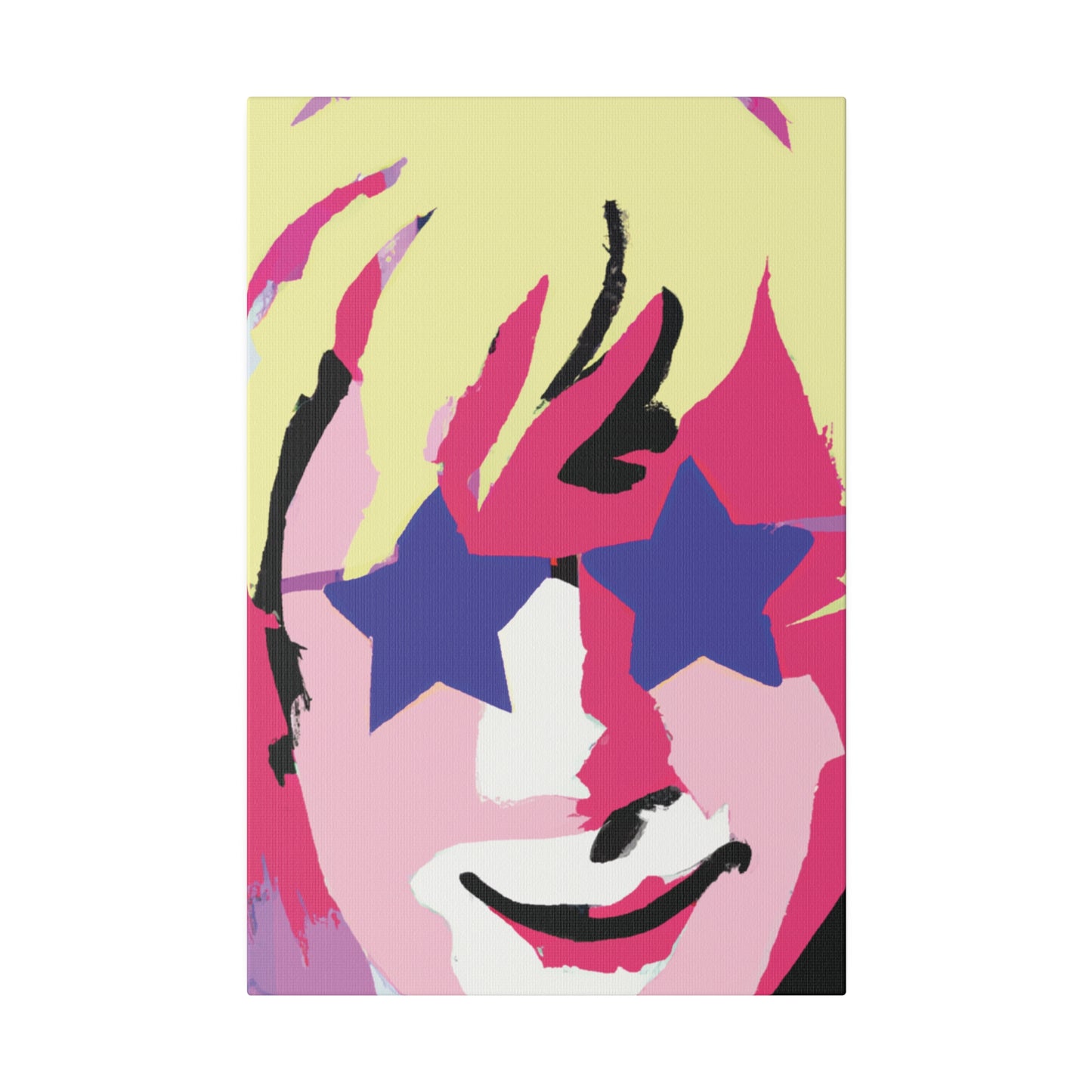 3558K - Rockstar Painting Print | Face | Abstract | Poster | Home Decor | Wall Art | Music Art | Canvas