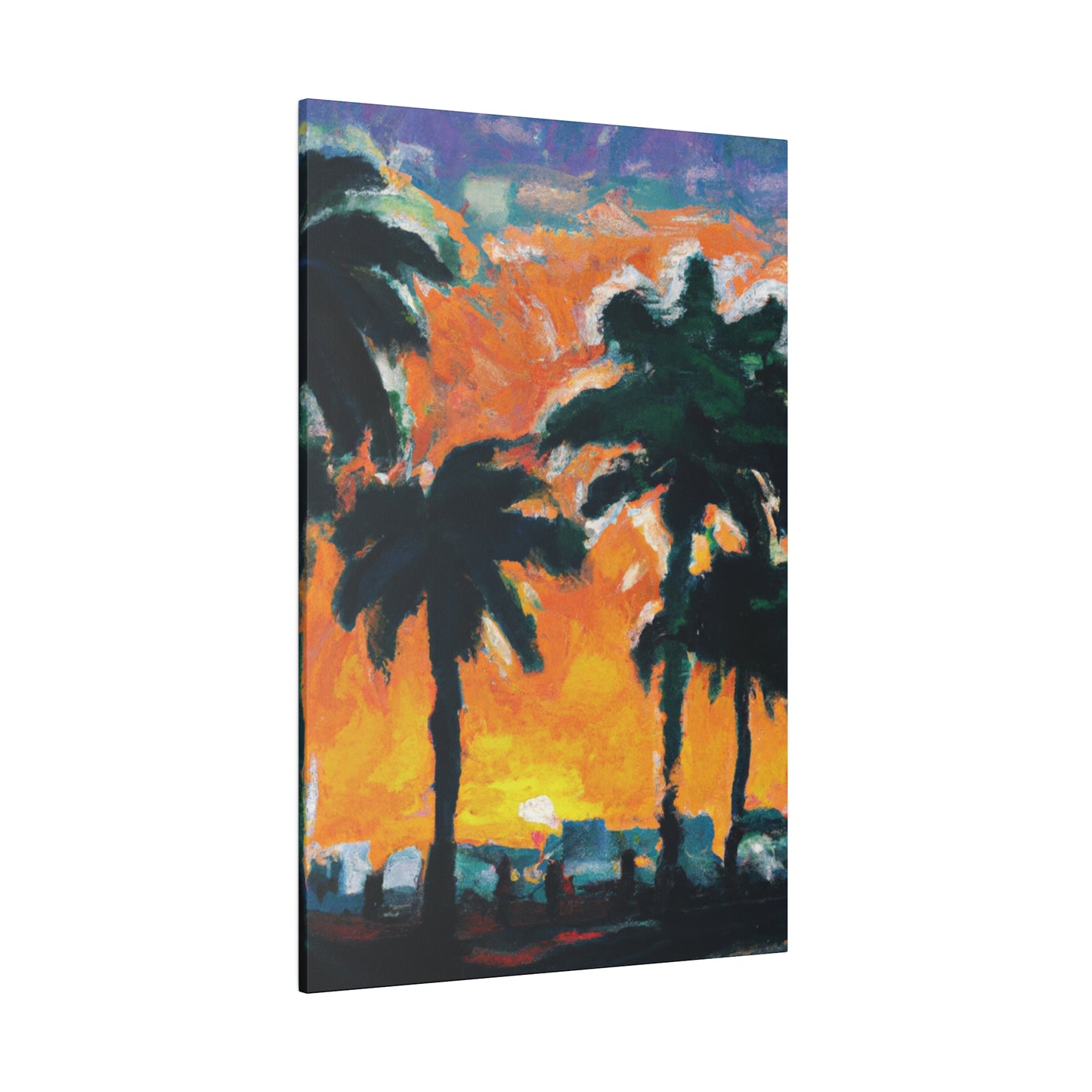 9571T - Miami Beach Sunset Painting Print | Miami | Beach | Sunset | Poster | Home Decor | Wall Art | Canvas