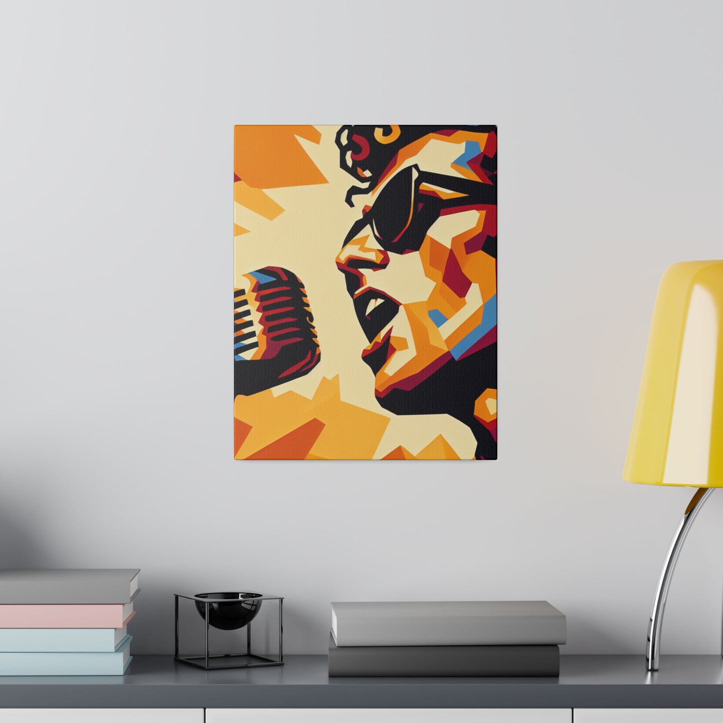 6723Z - Rockstar Painting Print | Face | Abstract | Poster | Home Decor | Wall Art | Music Art | Canvas