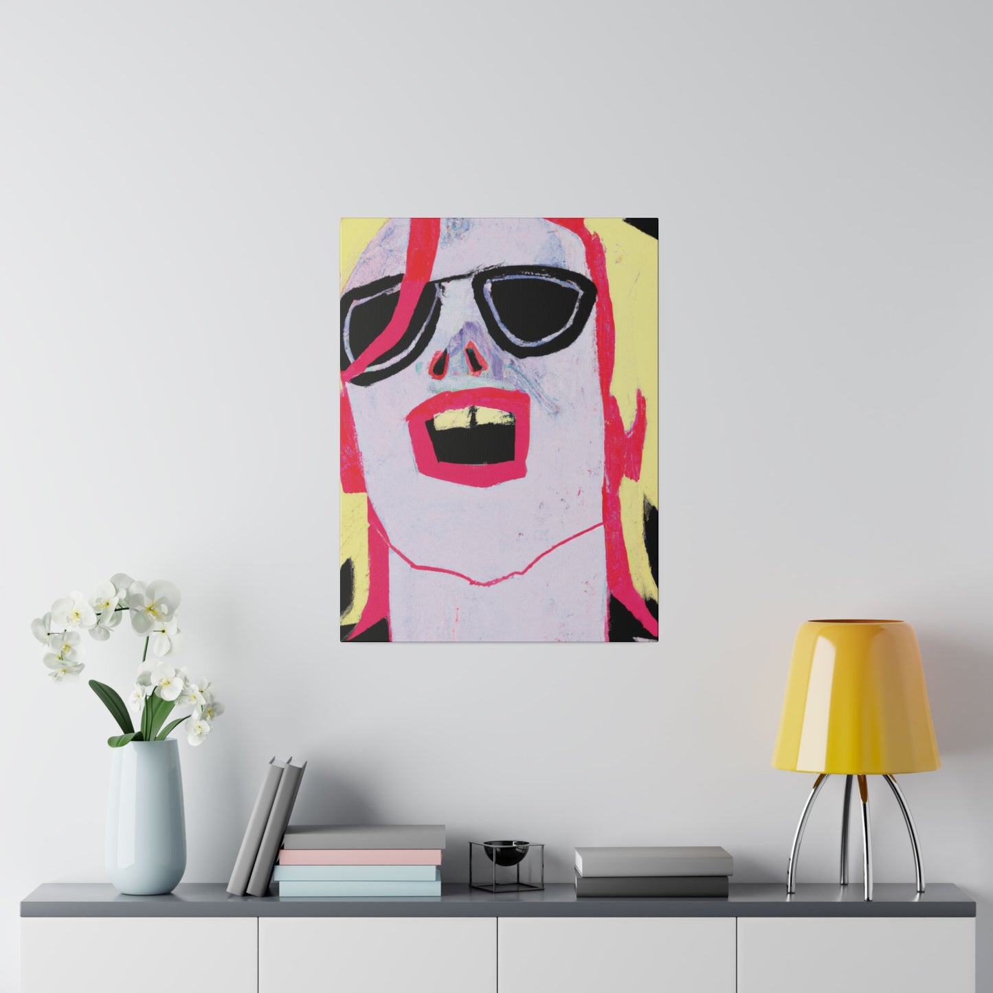 6233M - Rockstar Painting Print | Face | Abstract | Poster | Home Decor | Wall Art | Music Art | Canvas