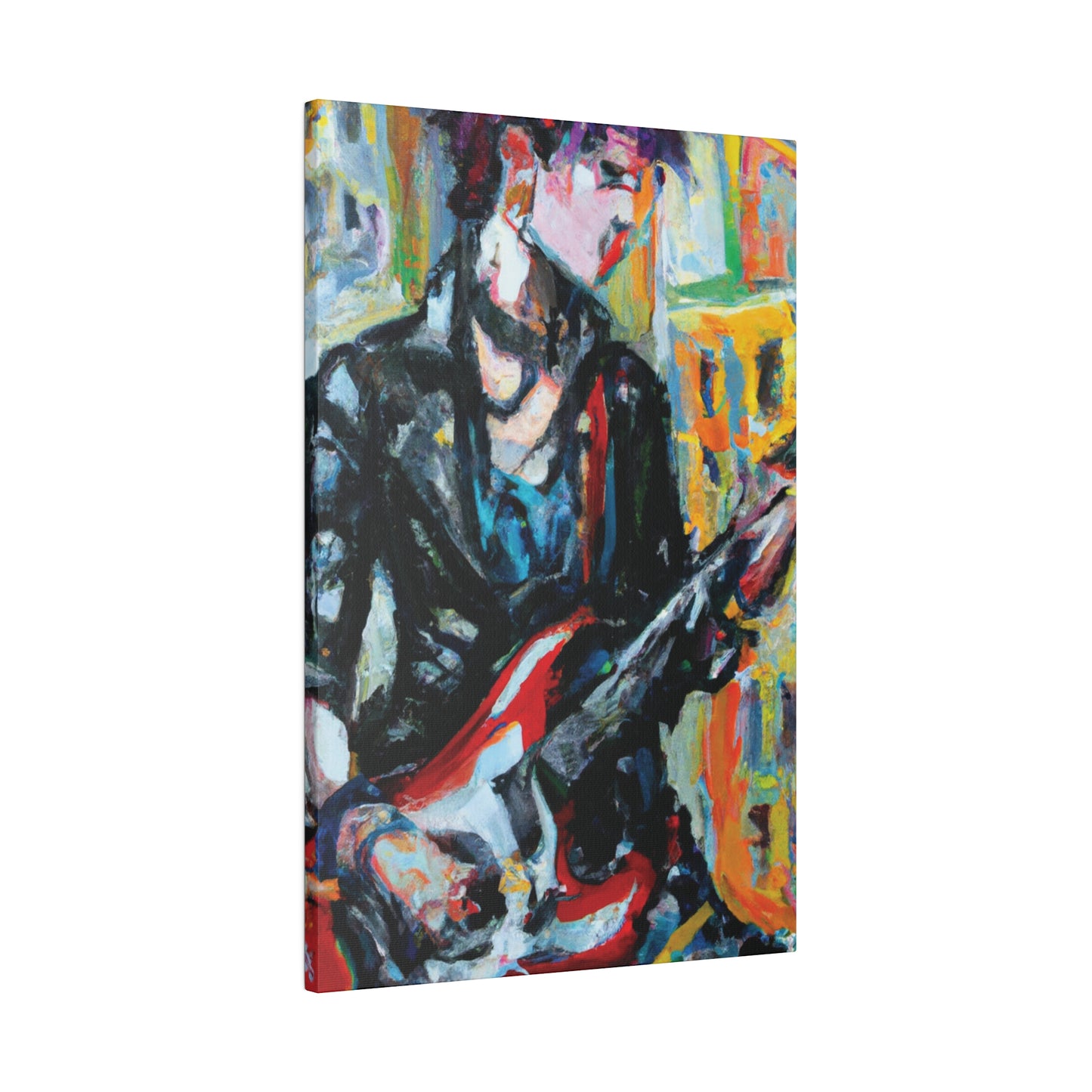 9646Q - Rockstar Oil Painting Style Print | Poster | Home Decor | Wall Art | Music Art | Canvas