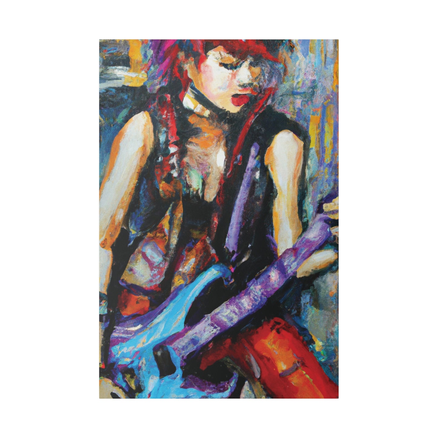 6251Z - Rockstar Oil Painting Style Print | Poster | Home Decor | Wall Art | Music Art | Canvas