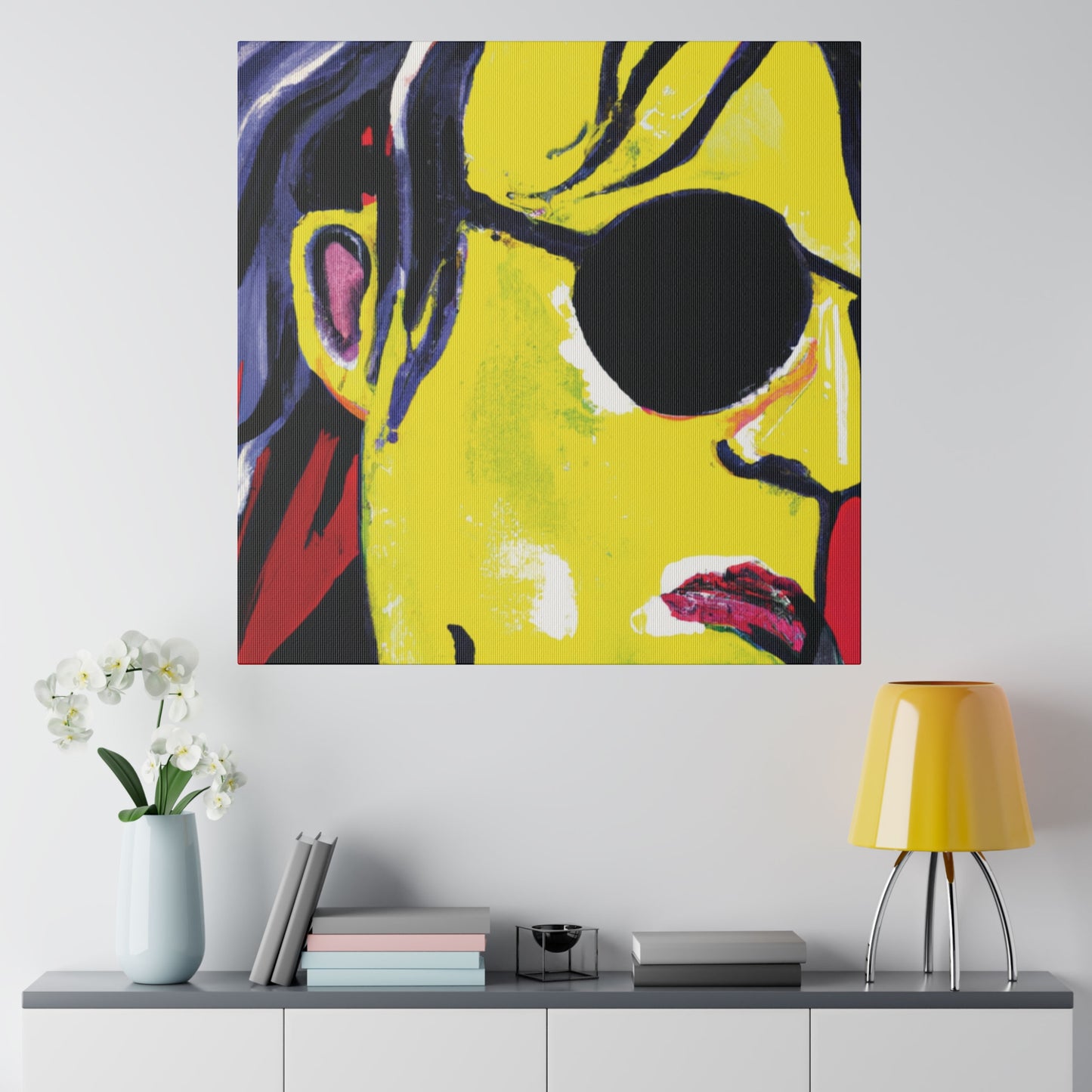 6607V - Rockstar Painting Print | Face | Abstract | Poster | Home Decor | Wall Art | Music Art | Canvas