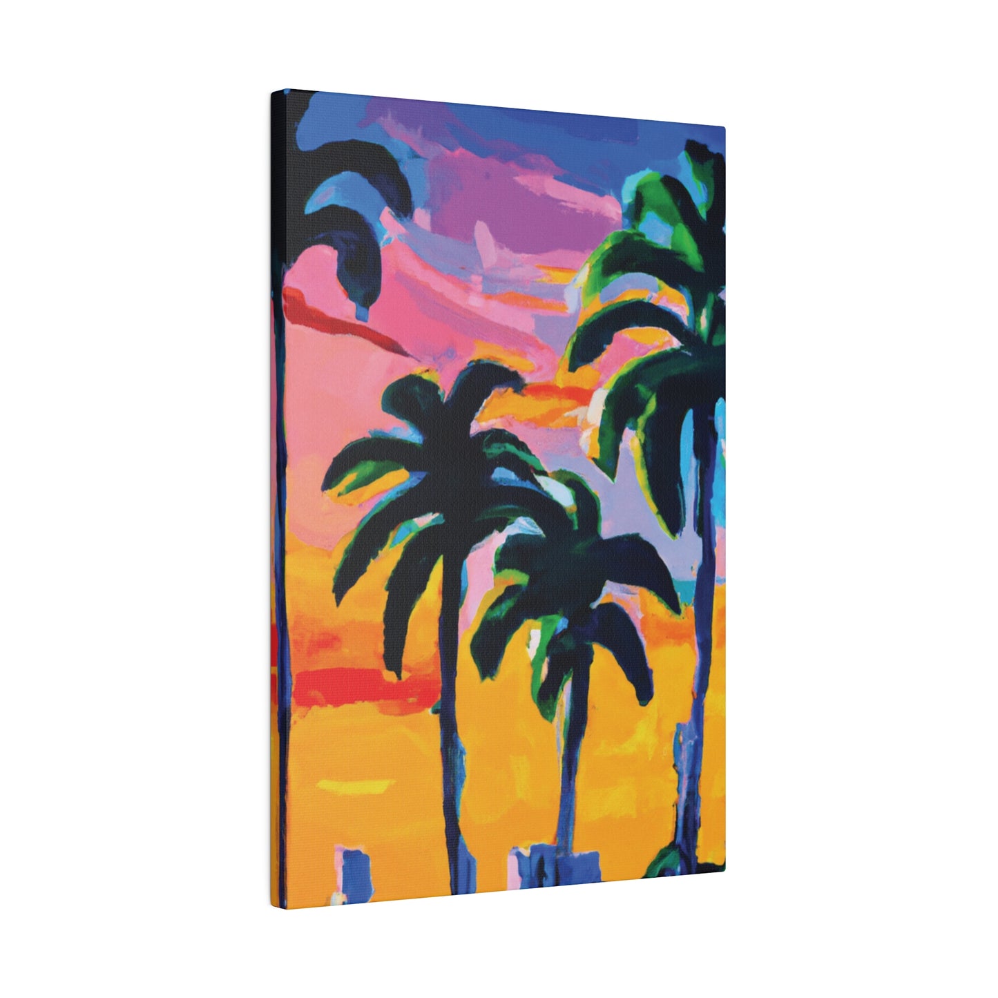 7409P - Miami Beach Sunset Painting Print | Miami | Beach | Sunset | Poster | Home Decor | Wall Art | Canvas