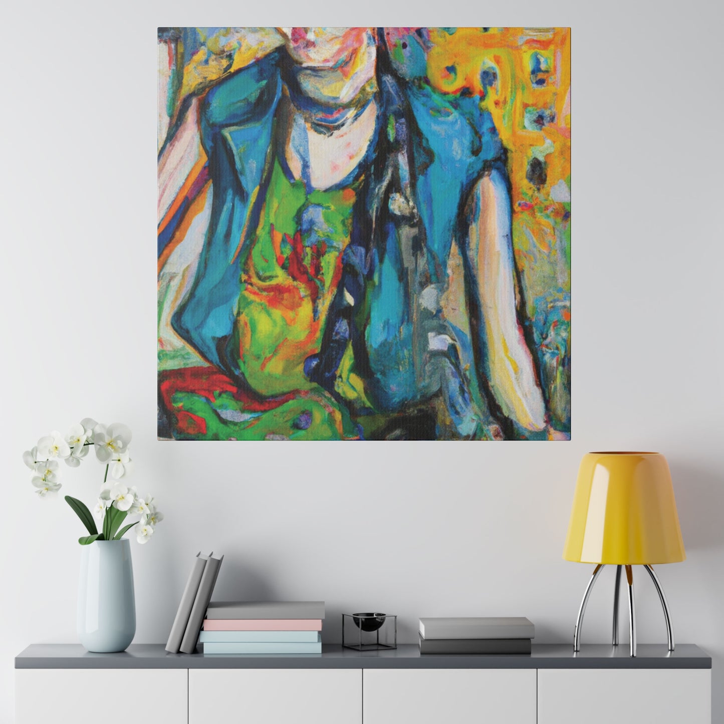 5368N - Rockstar Oil Painting Style Print | Poster | Home Decor | Wall Art | Music Art | Canvas