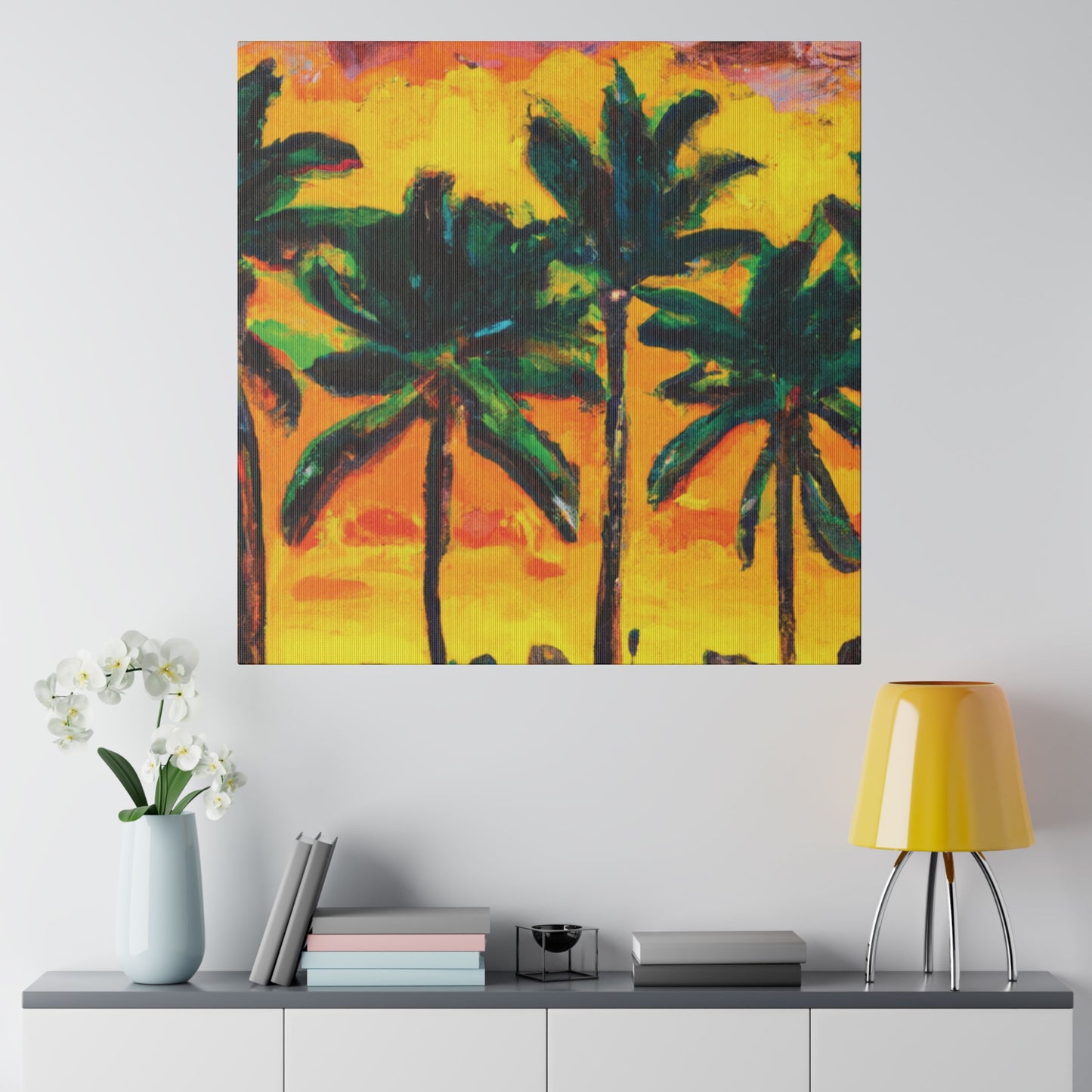 3622W - Miami Beach Sunset Painting Print | Miami | Beach | Sunset | Poster | Home Decor | Wall Art | Canvas