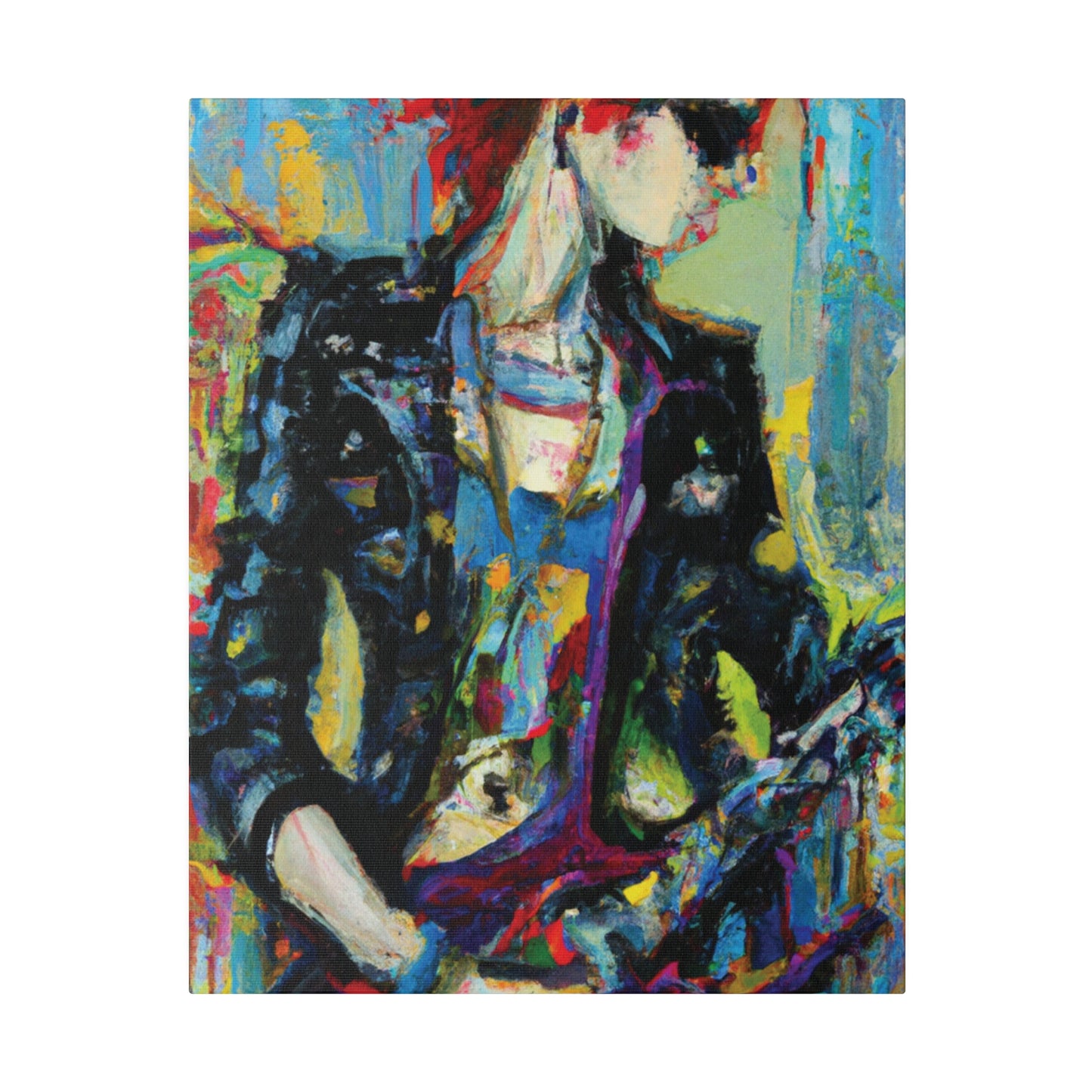 9745J - Rockstar Oil Painting Style Print | Poster | Home Decor | Wall Art | Music Art | Canvas