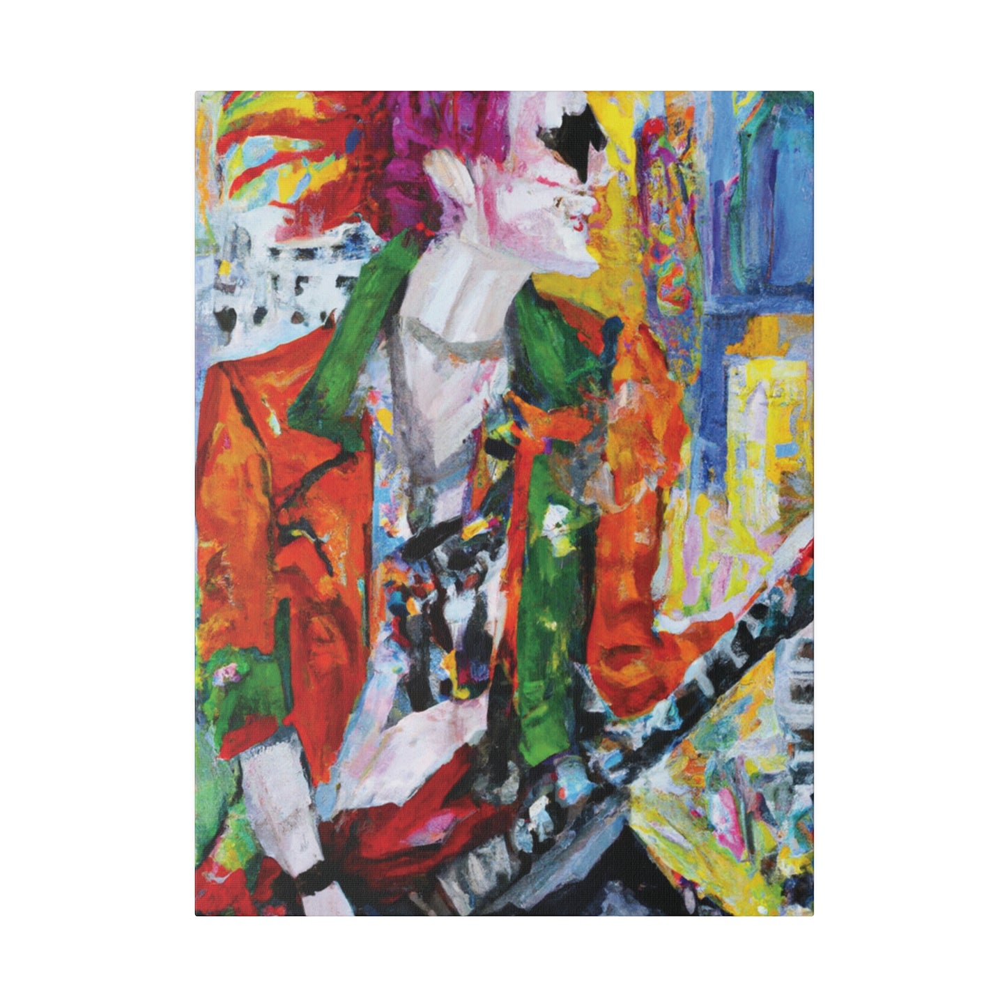 8997X - Rockstar Oil Painting Style Print | Poster | Home Decor | Wall Art | Music Art | Canvas