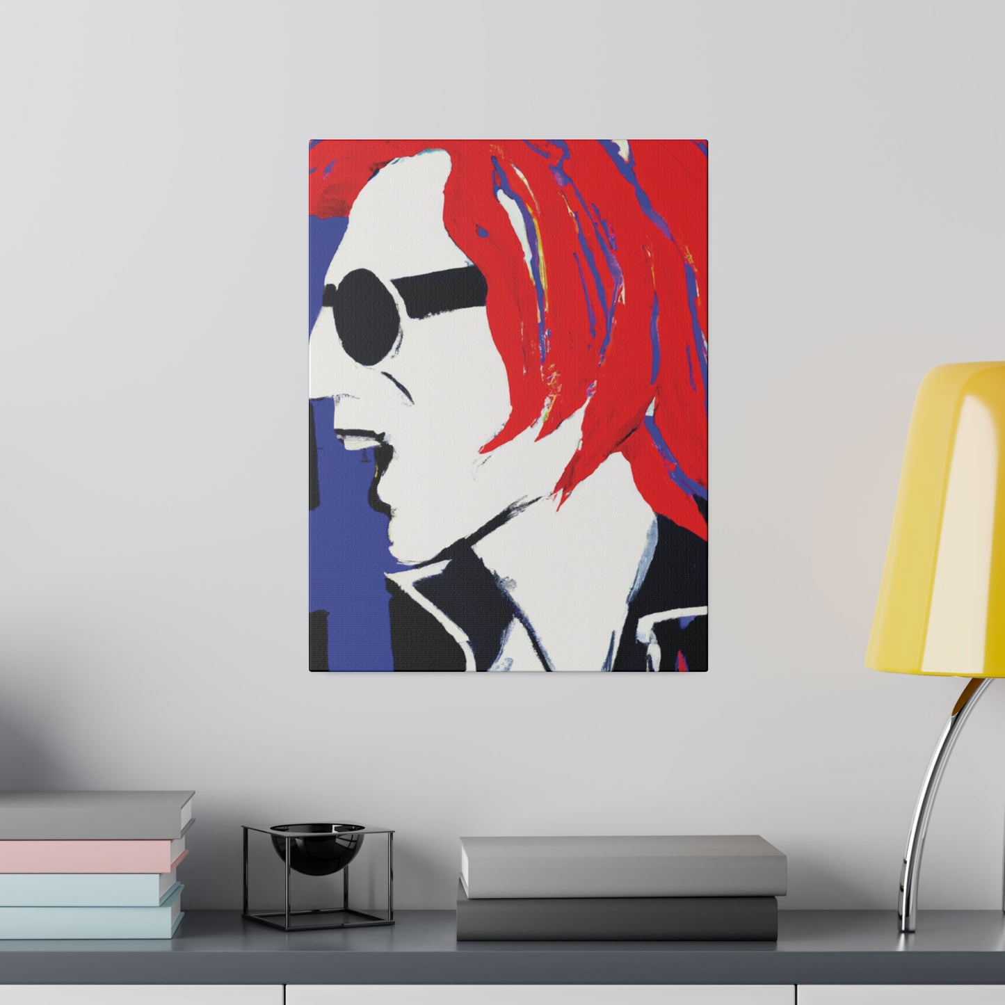 8372Z - Rockstar Painting Print | Face | Abstract | Poster | Home Decor | Wall Art | Music Art | Canvas