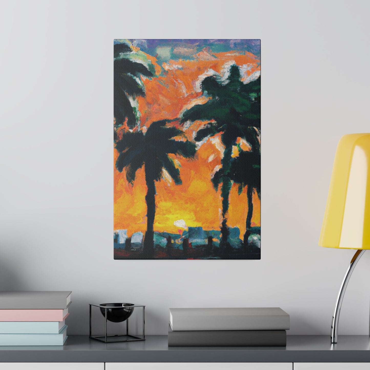 9571T - Miami Beach Sunset Painting Print | Miami | Beach | Sunset | Poster | Home Decor | Wall Art | Canvas