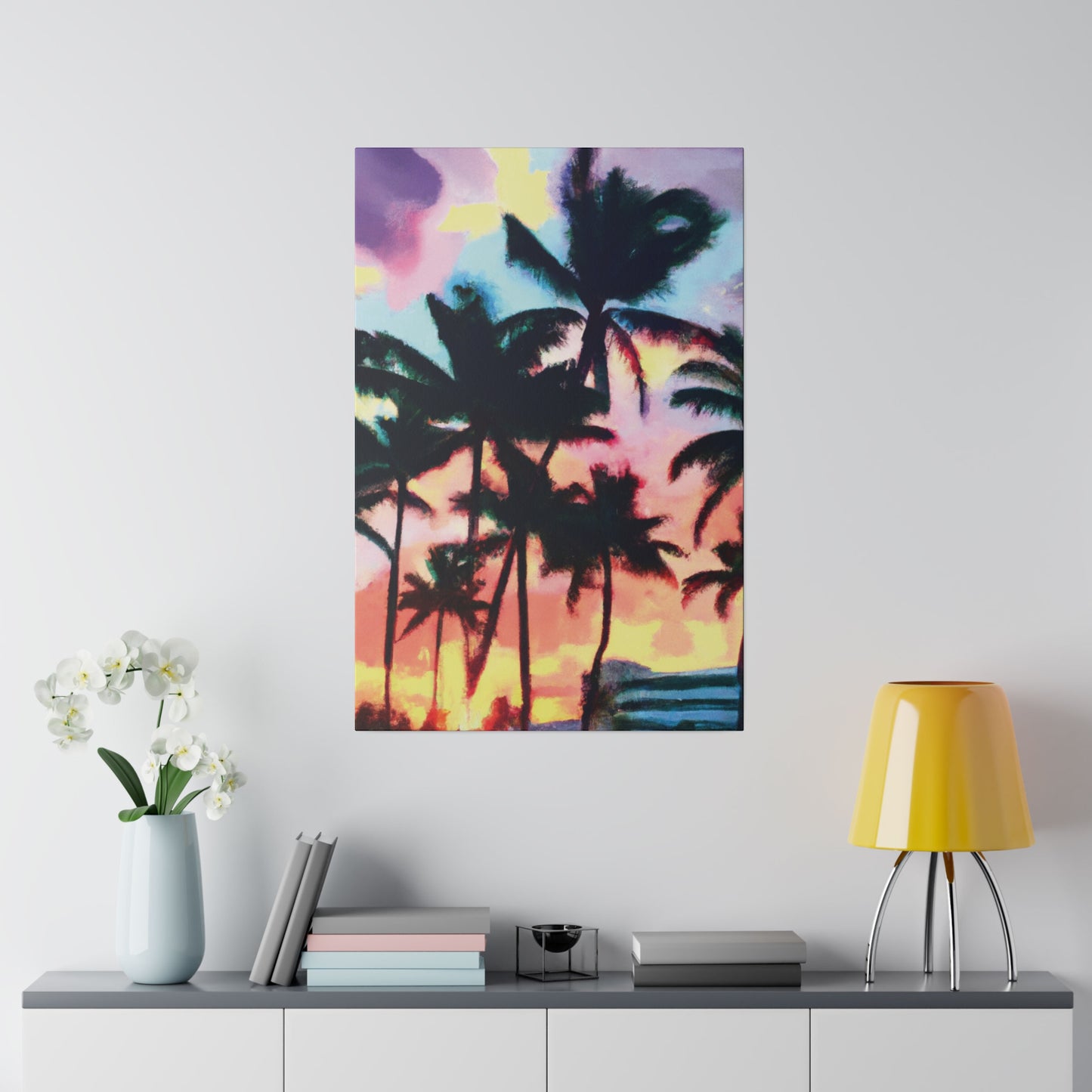 5231V - Miami Beach Sunset Painting Print | Miami | Beach | Sunset | Poster | Home Decor | Wall Art | Canvas