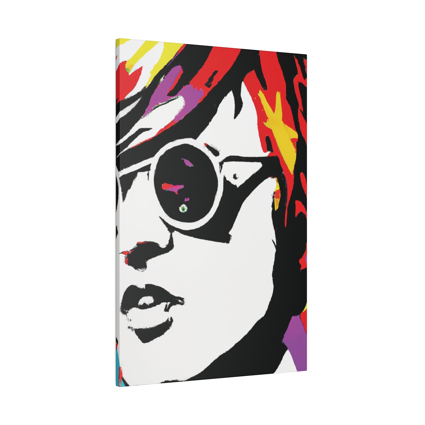 199N - Rockstar Painting Print | Face | Abstract | Poster | Home Decor | Wall Art | Music Art | Canvas