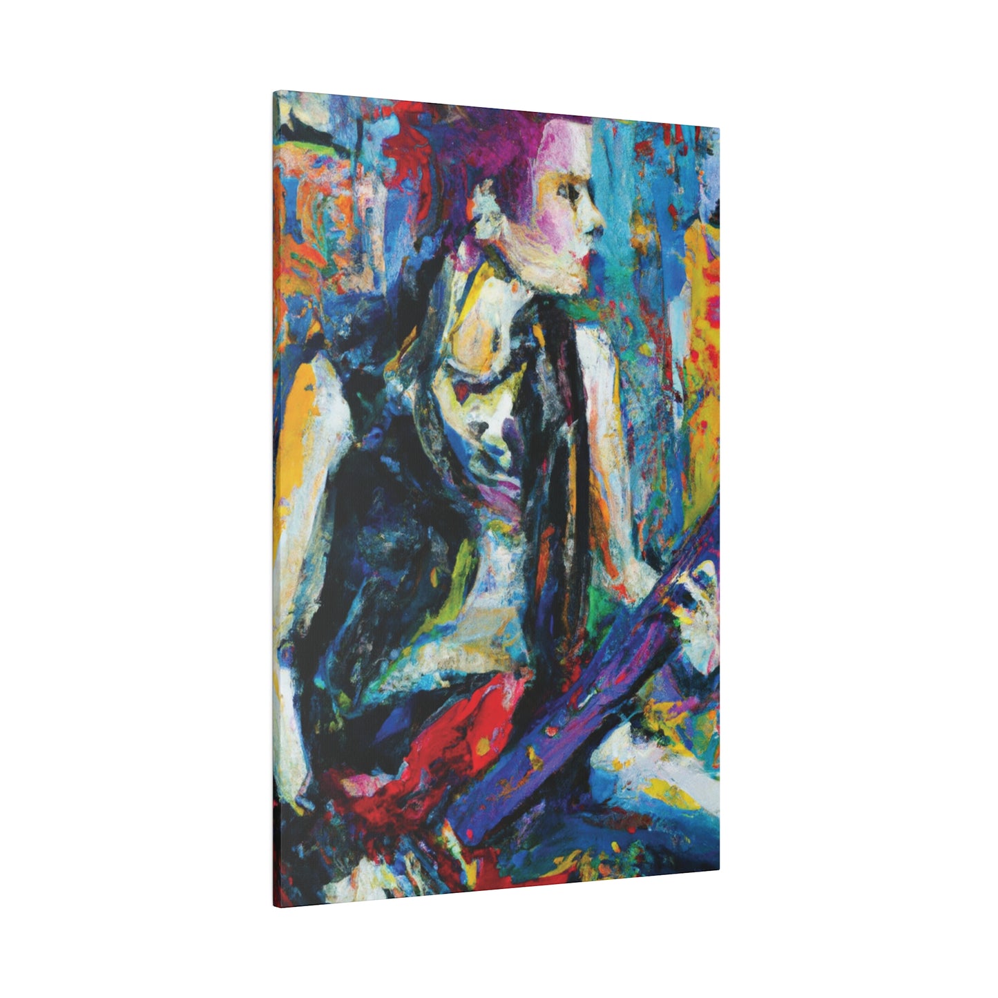 344U - Rockstar Oil Painting Style Print | Poster | Home Decor | Wall Art | Music Art | Canvas