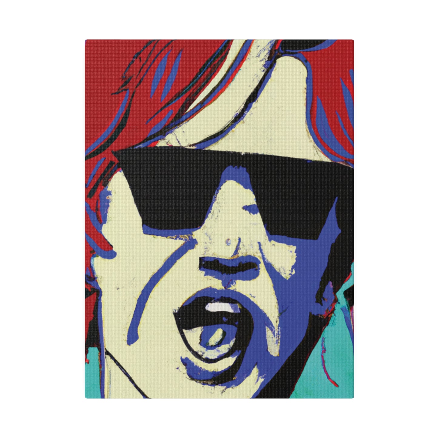 3245Z - Rockstar Painting Print | Face | Abstract | Poster | Home Decor | Wall Art | Music Art | Canvas