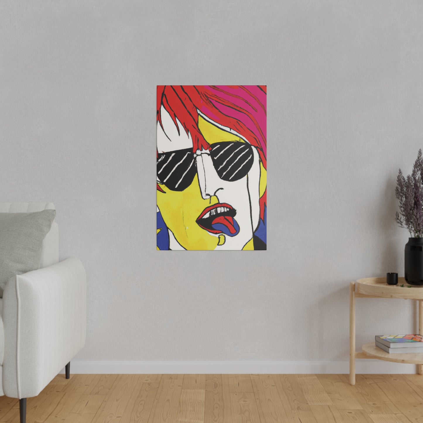 4488Q - Rockstar Painting Print | Face | Abstract | Poster | Home Decor | Wall Art | Music Art | Canvas