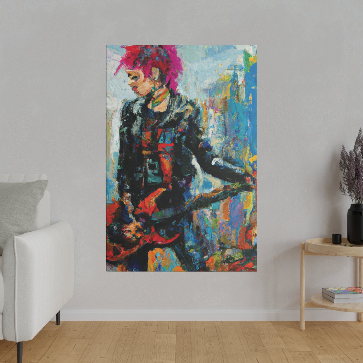 5258U - Rockstar Oil Painting Style Print | Poster | Home Decor | Wall Art | Music Art | Canvas