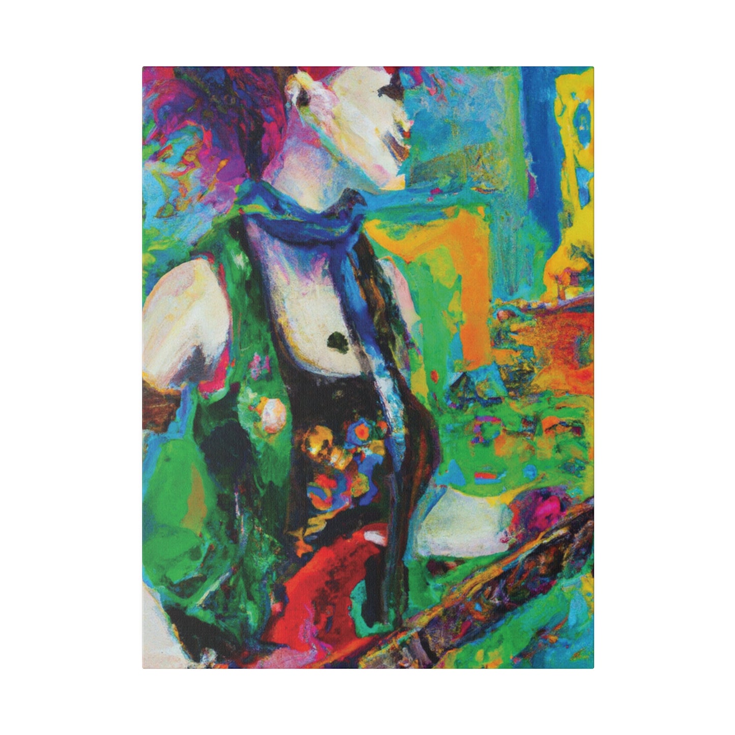 3467C - Rockstar Oil Painting Style Print | Poster | Home Decor | Wall Art | Music Art | Canvas