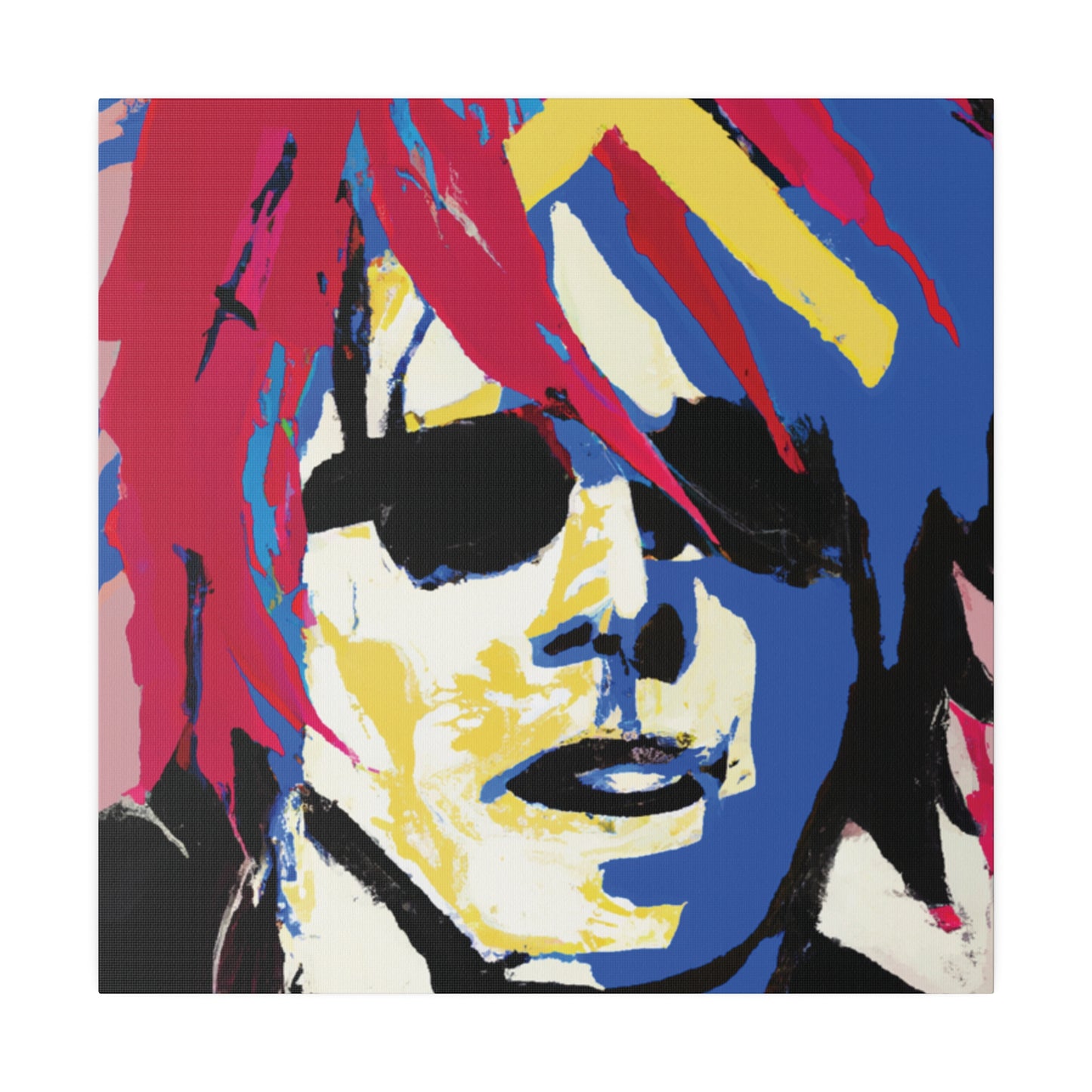 9537K - Rockstar Painting Print | Face | Abstract | Poster | Home Decor | Wall Art | Music Art | Canvas