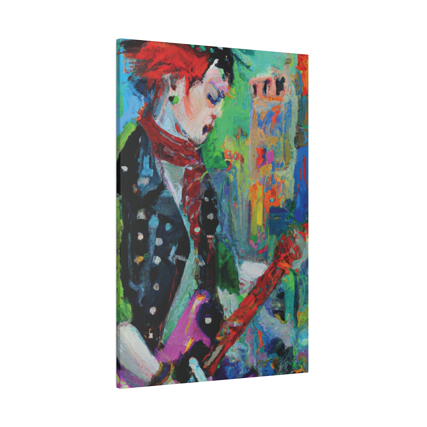9721W - Rockstar Oil Painting Style Print | Poster | Home Decor | Wall Art | Music Art | Canvas