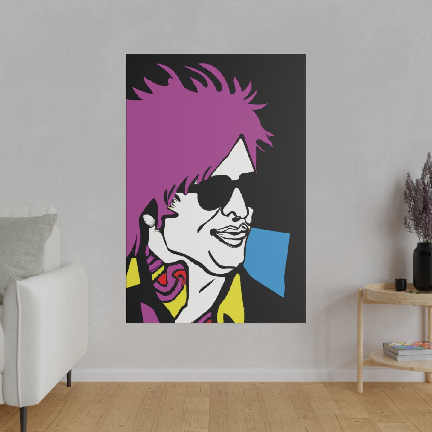 5182H - Rockstar Painting Print | Face | Abstract | Poster | Home Decor | Wall Art | Music Art | Canvas