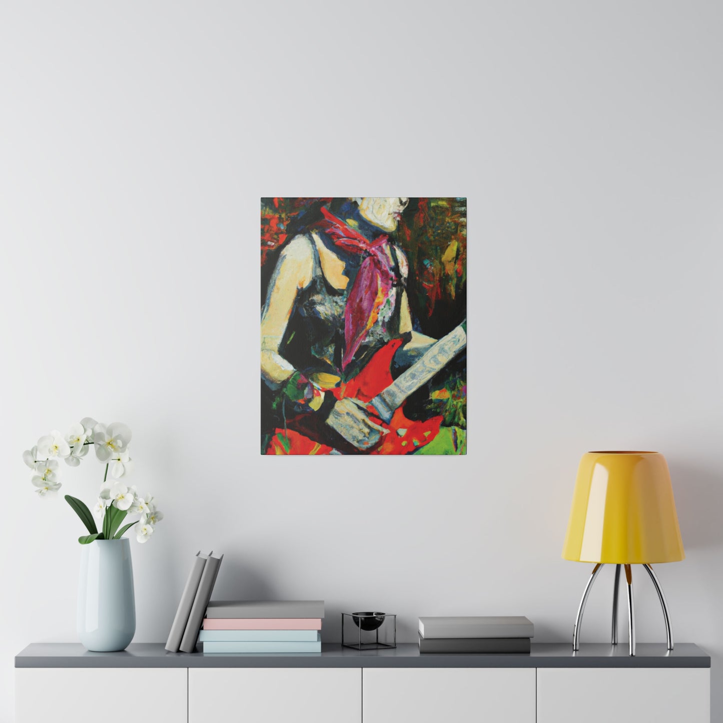 7203Q - Rockstar Oil Painting Style Print | Poster | Home Decor | Wall Art | Music Art | Canvas