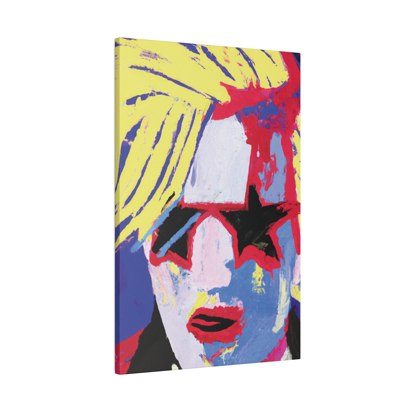 4762T - Rockstar Painting Print | Face | Abstract | Poster | Home Decor | Wall Art | Music Art | Canvas