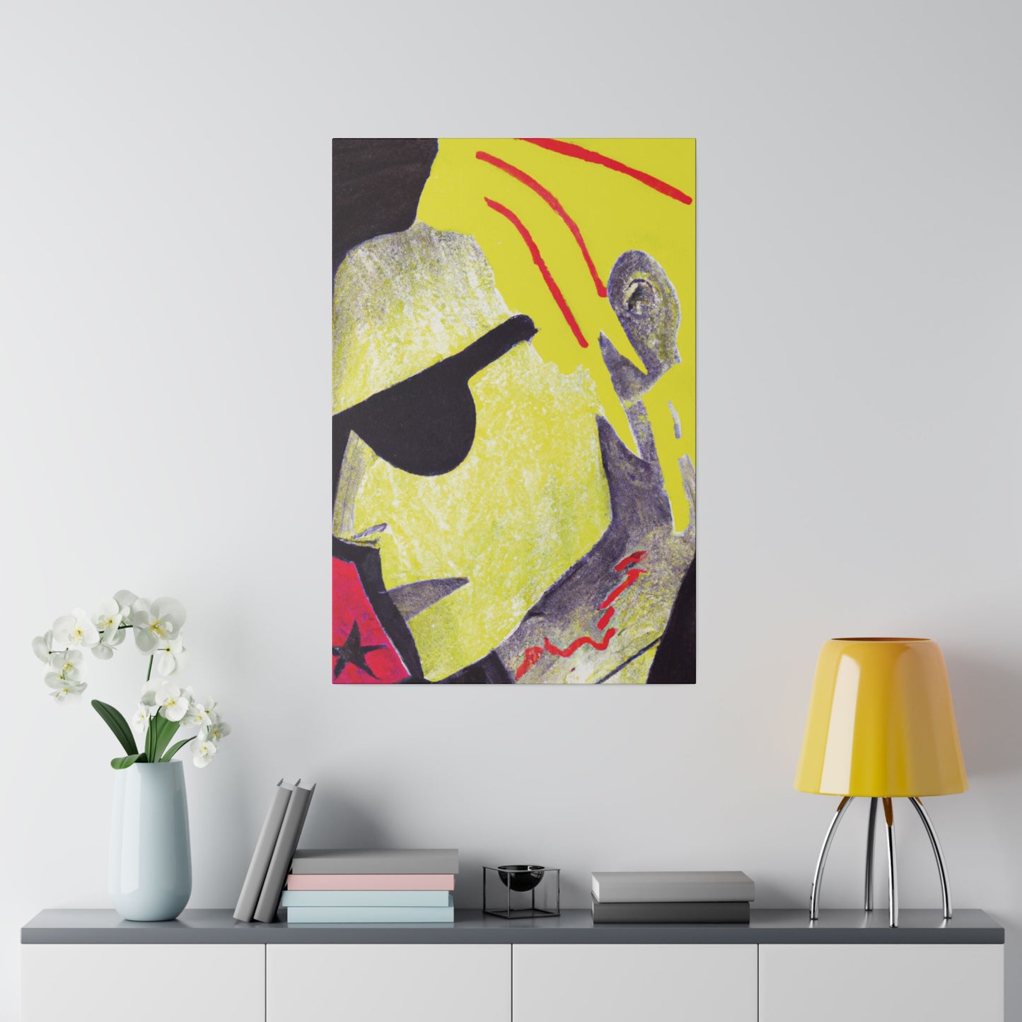 2942F - Rockstar Painting Print | Face | Abstract | Poster | Home Decor | Wall Art | Music Art | Canvas