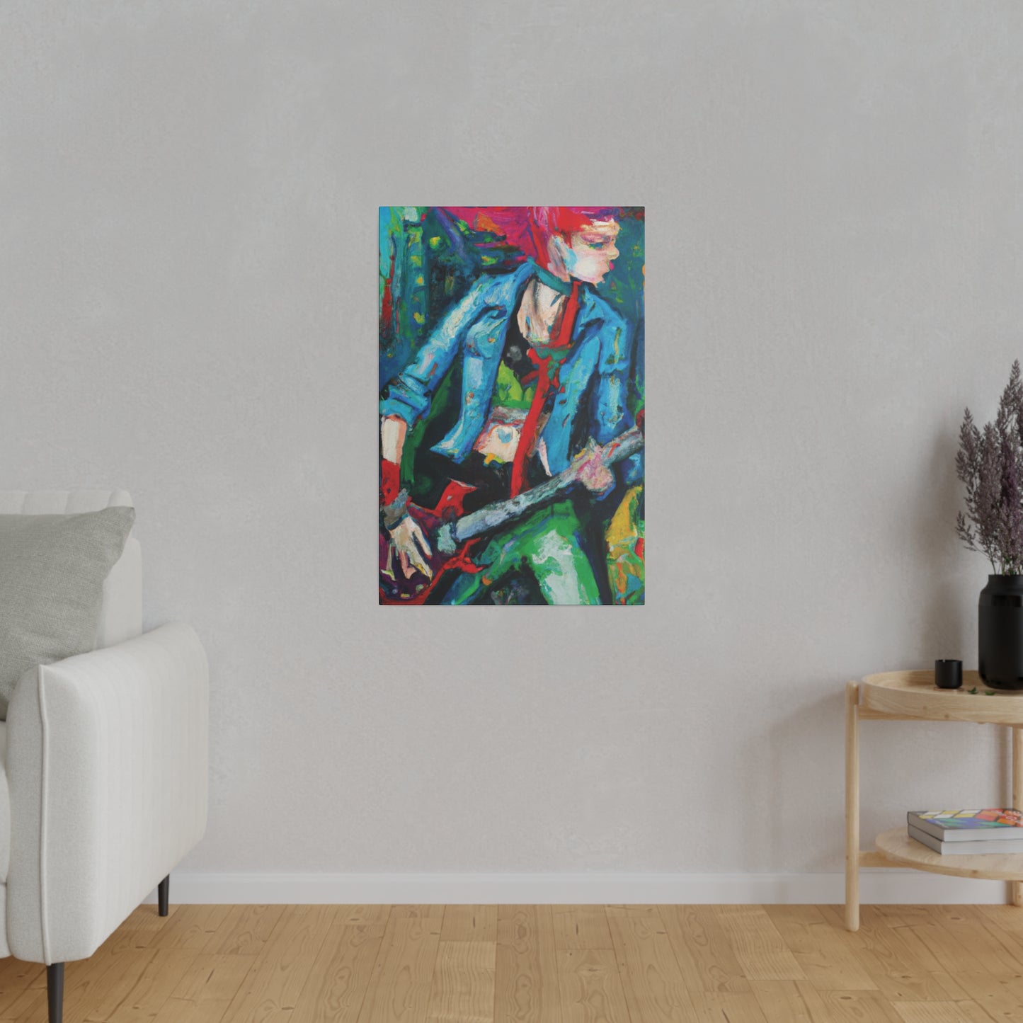 6775F - Rockstar Oil Painting Style Print | Poster | Home Decor | Wall Art | Music Art | Canvas