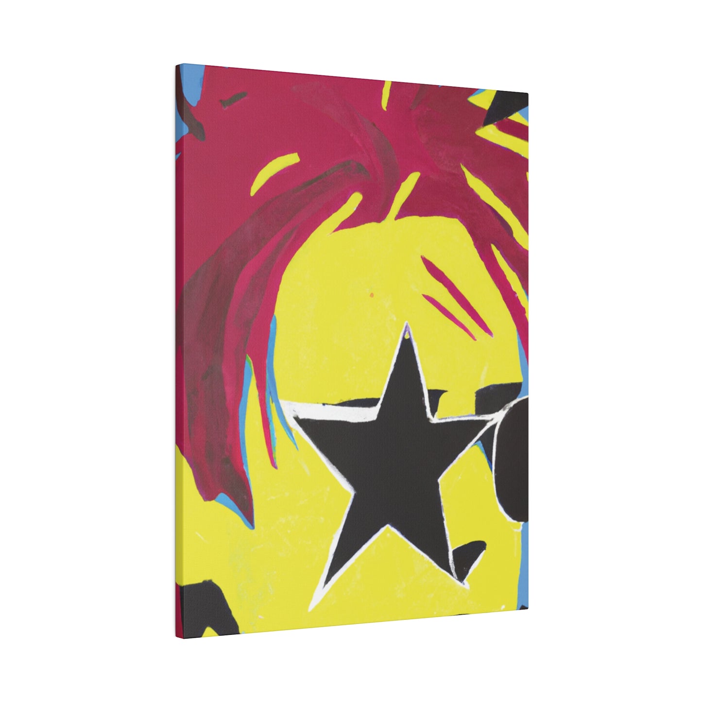 5063P - Rockstar Painting Print | Face | Abstract | Poster | Home Decor | Wall Art | Music Art | Canvas