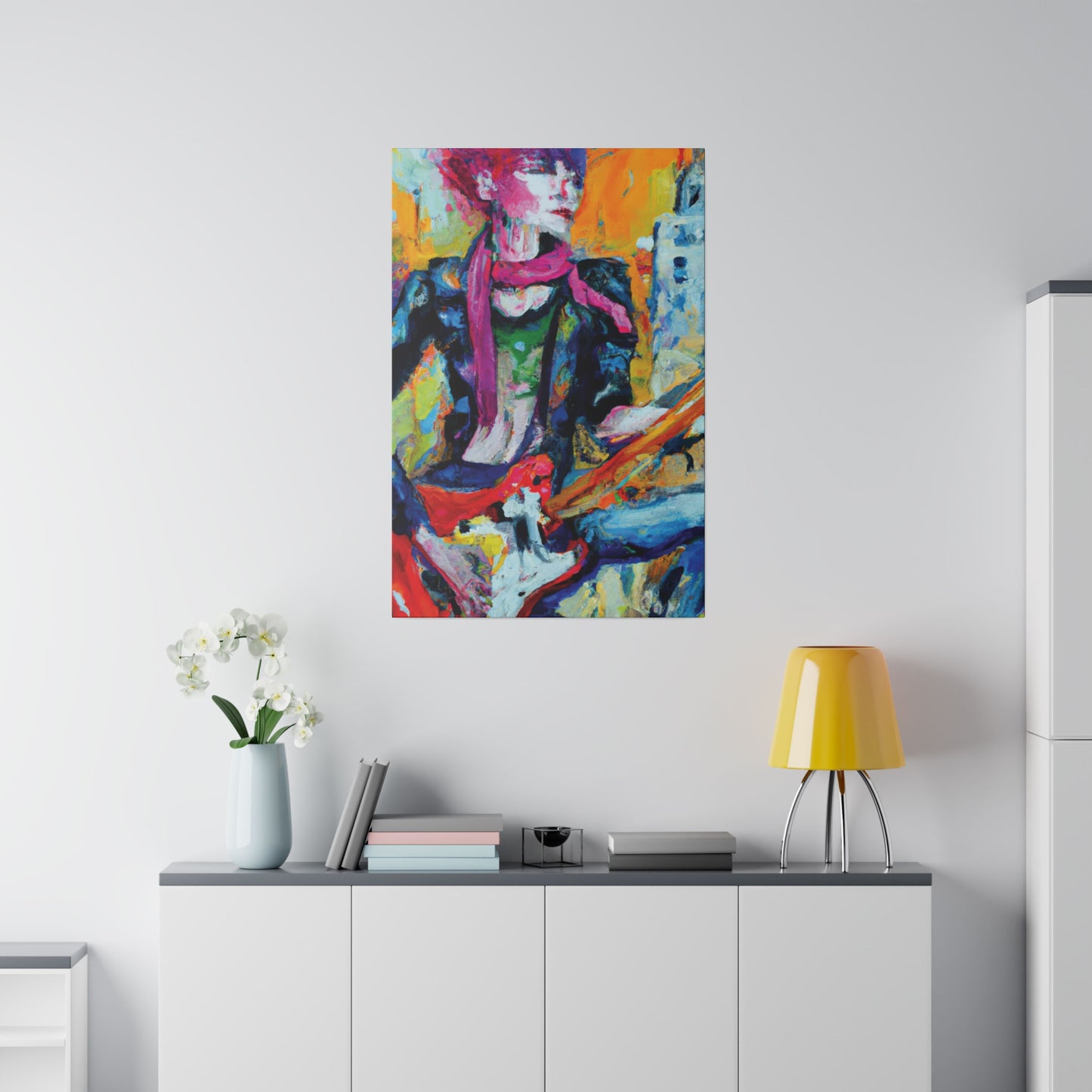 2736R - Rockstar Oil Painting Style Print | Poster | Home Decor | Wall Art | Music Art | Canvas