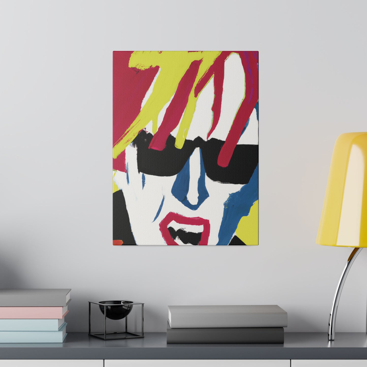 4532N - Rockstar Painting Print | Face | Abstract | Poster | Home Decor | Wall Art | Music Art | Canvas