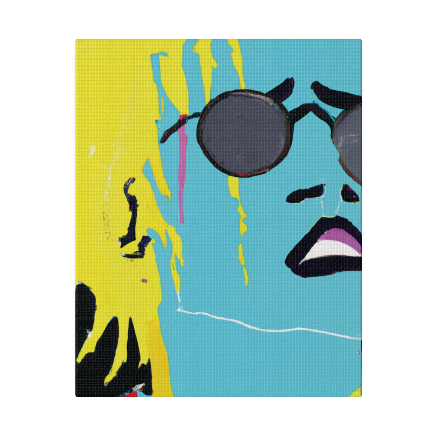 3863S - Rockstar Painting Print | Face | Abstract | Poster | Home Decor | Wall Art | Music Art | Canvas
