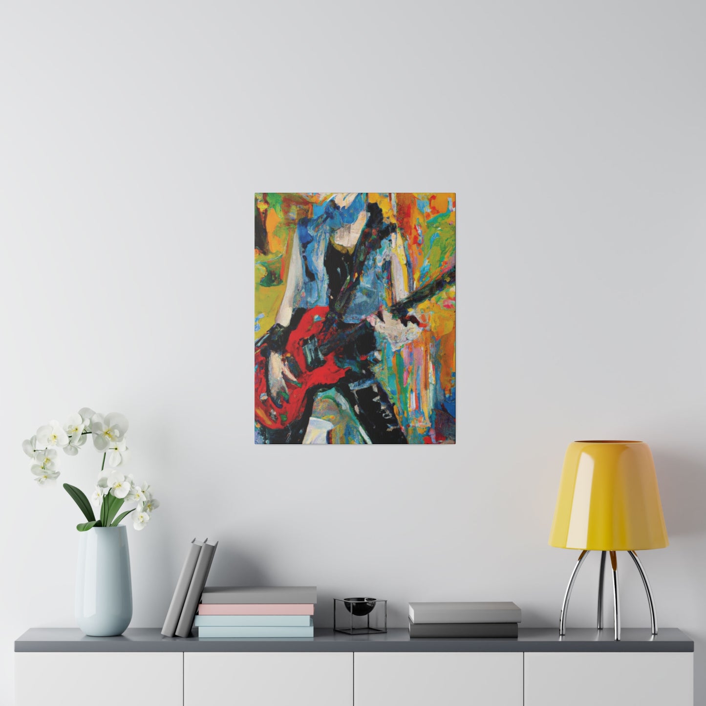 4721P - Rockstar Oil Painting Style Print | Poster | Home Decor | Wall Art | Music Art | Canvas