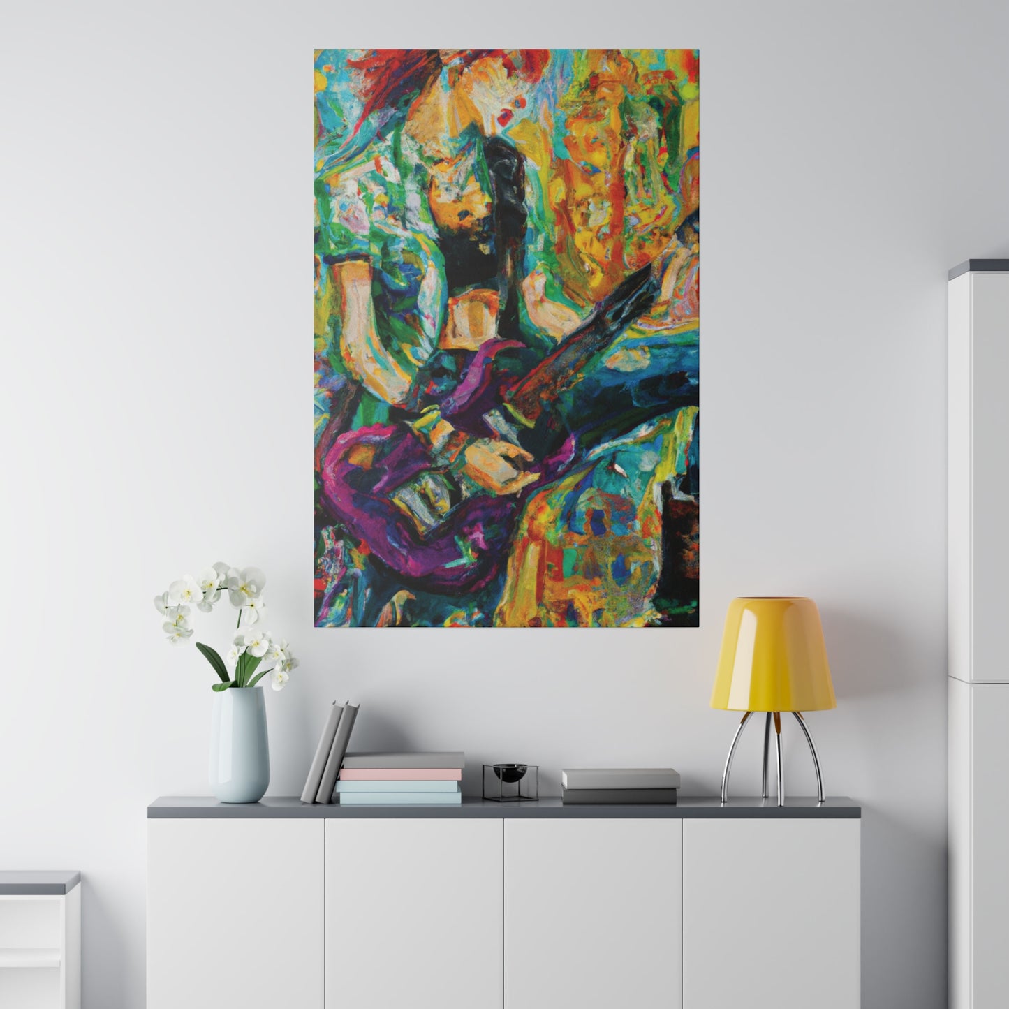 7362Z - Rockstar Oil Painting Style Print | Poster | Home Decor | Wall Art | Music Art | Canvas