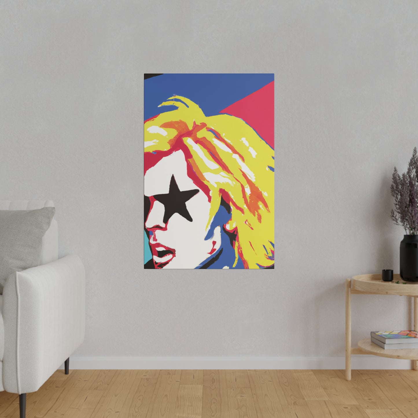 5402P - Rockstar Painting Print | Face | Abstract | Poster | Home Decor | Wall Art | Music Art | Canvas