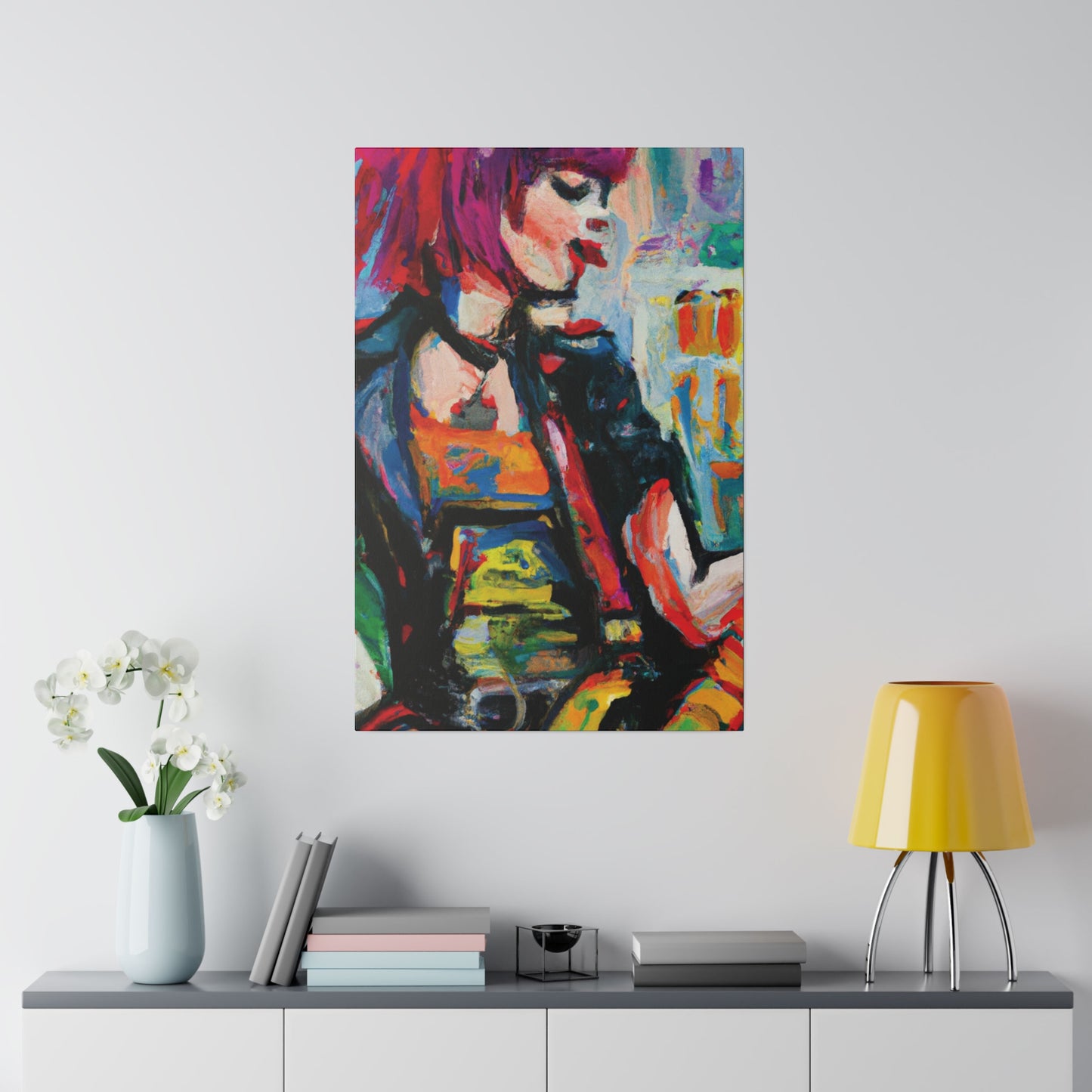 5917U - Rockstar Oil Painting Style Print | Poster | Home Decor | Wall Art | Music Art | Canvas