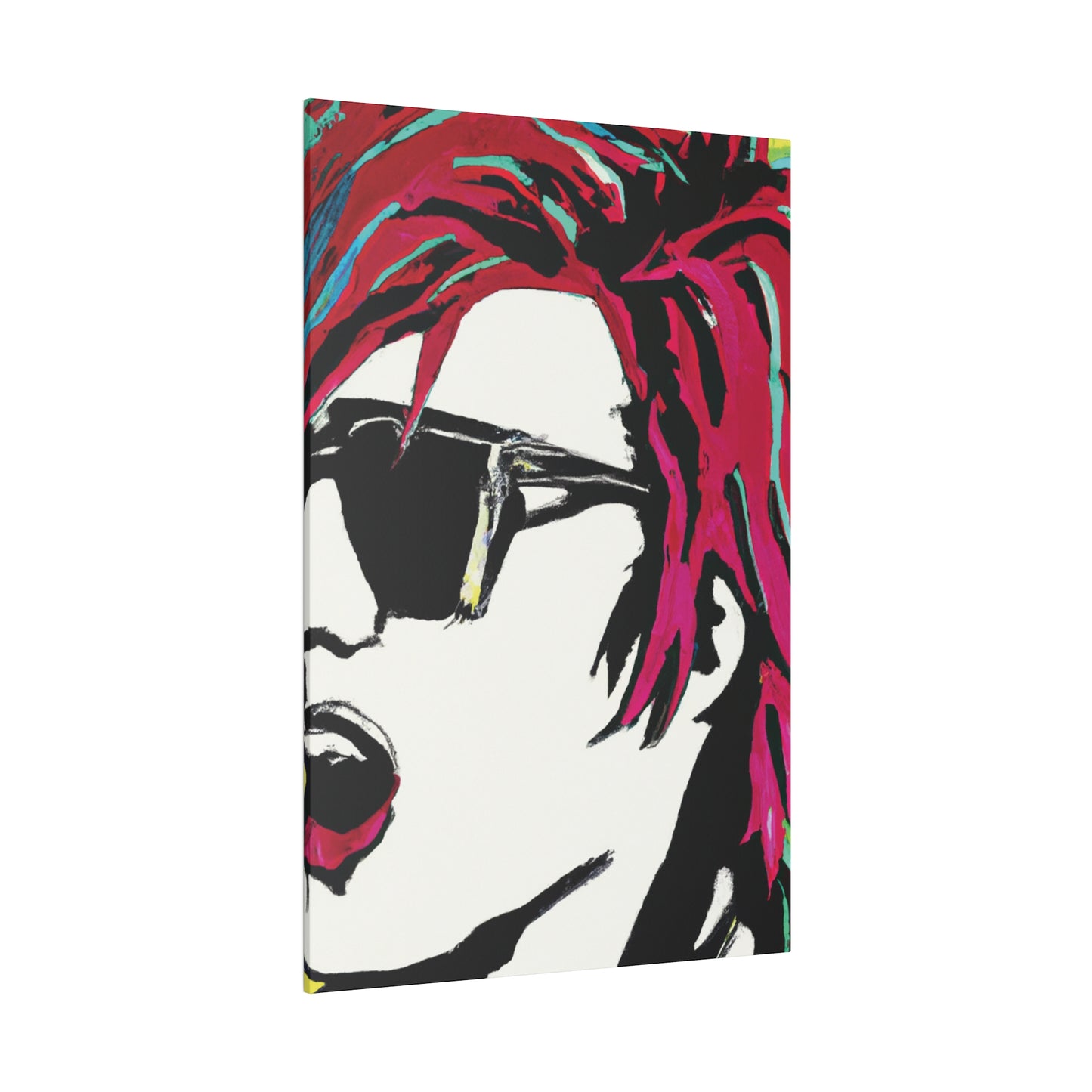 7835B - Rockstar Painting Print | Face | Abstract | Poster | Home Decor | Wall Art | Music Art | Canvas