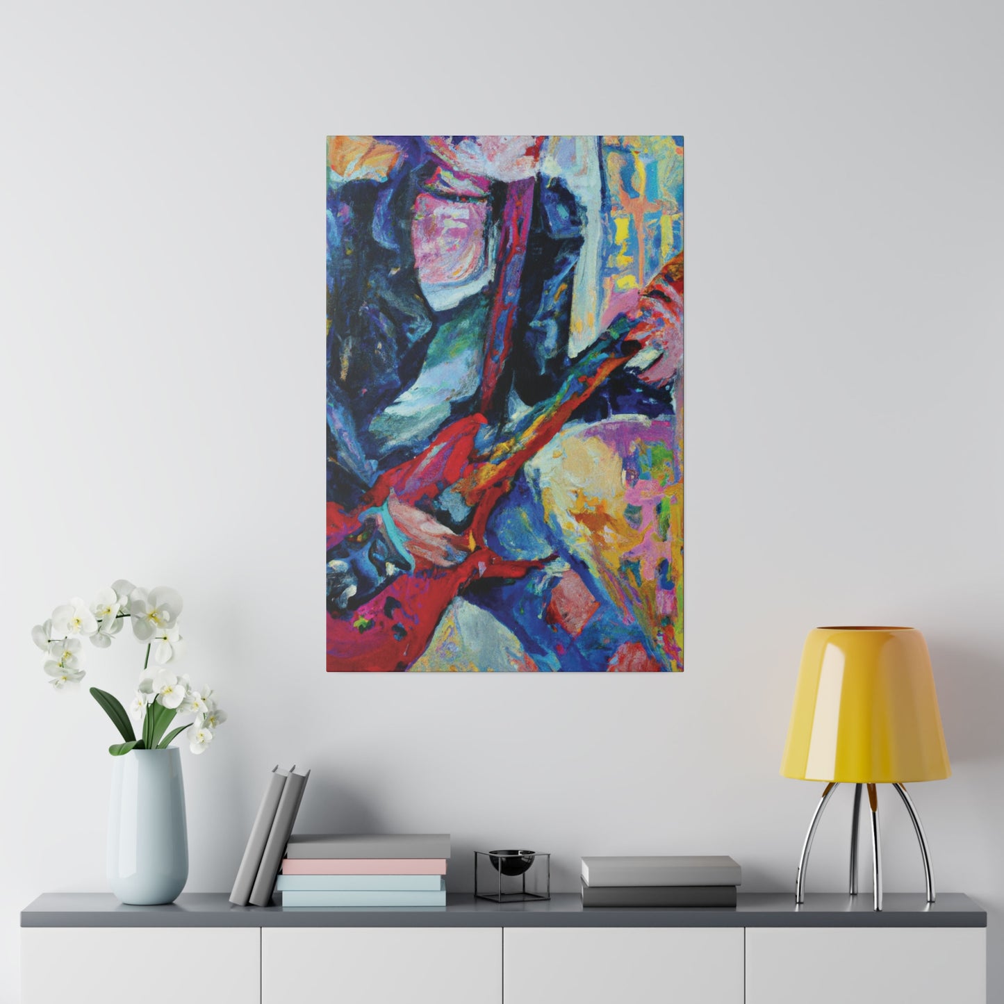 4512K - Rockstar Oil Painting Style Print | Poster | Home Decor | Wall Art | Music Art | Canvas