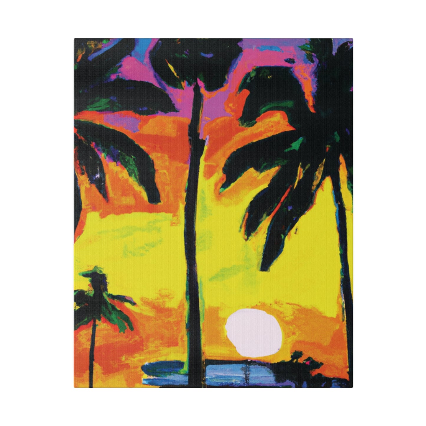 5285D - Miami Beach Sunset Painting Print | Miami | Beach | Sunset | Poster | Home Decor | Wall Art | Canvas