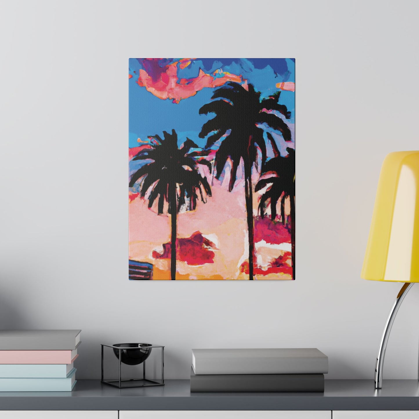 4347Z - Miami Beach Sunset Painting Print | Miami | Beach | Sunset | Poster | Home Decor | Wall Art | Canvas
