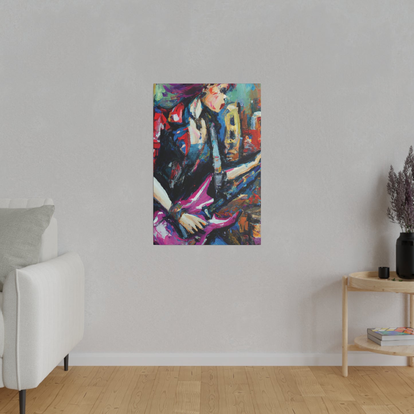 4409K - Rockstar Oil Painting Style Print | Poster | Home Decor | Wall Art | Music Art | Canvas