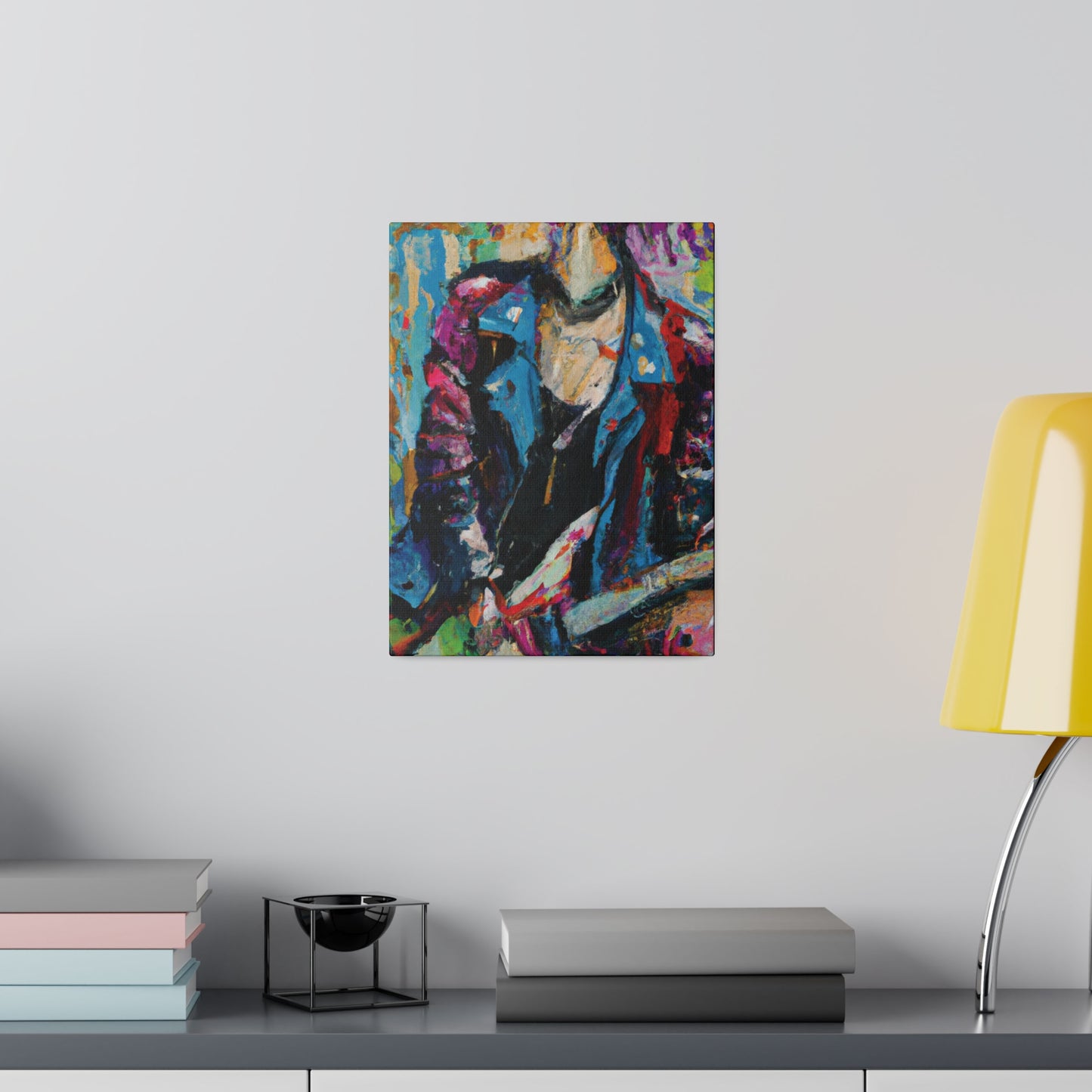 9653F - Rockstar Oil Painting Style Print | Poster | Home Decor | Wall Art | Music Art | Canvas