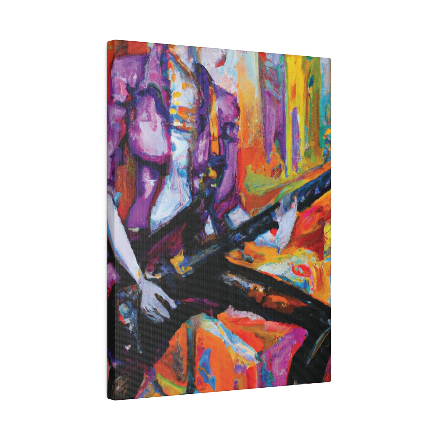 477F - Rockstar Oil Painting Style Print | Poster | Home Decor | Wall Art | Music Art | Canvas