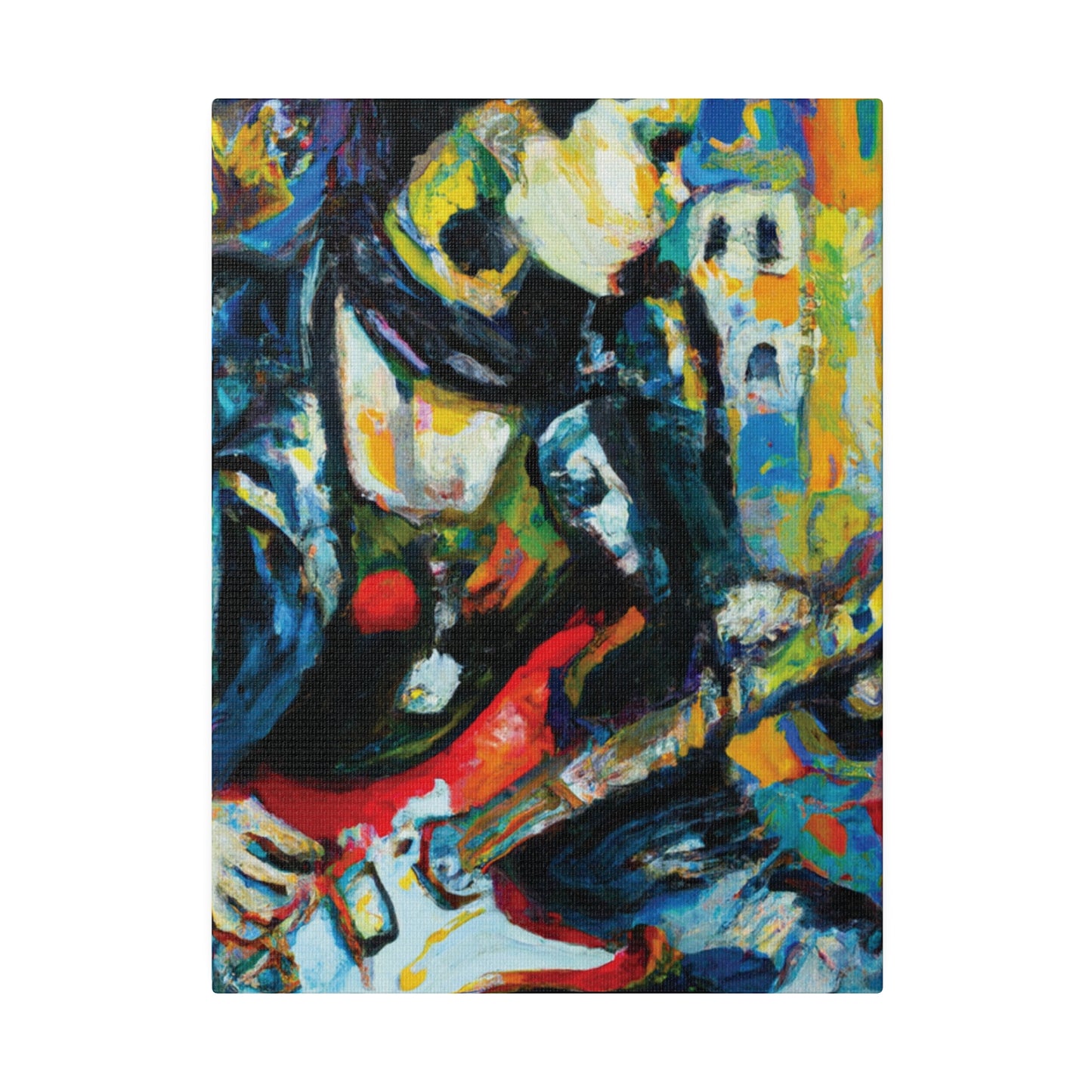 7547K - Rockstar Oil Painting Style Print | Poster | Home Decor | Wall Art | Music Art | Canvas