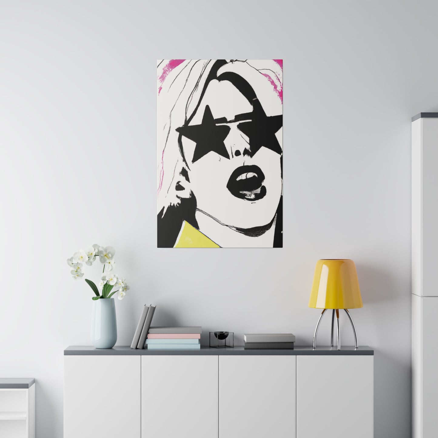 9438E - Rockstar Painting Print | Face | Abstract | Poster | Home Decor | Wall Art | Music Art | Canvas