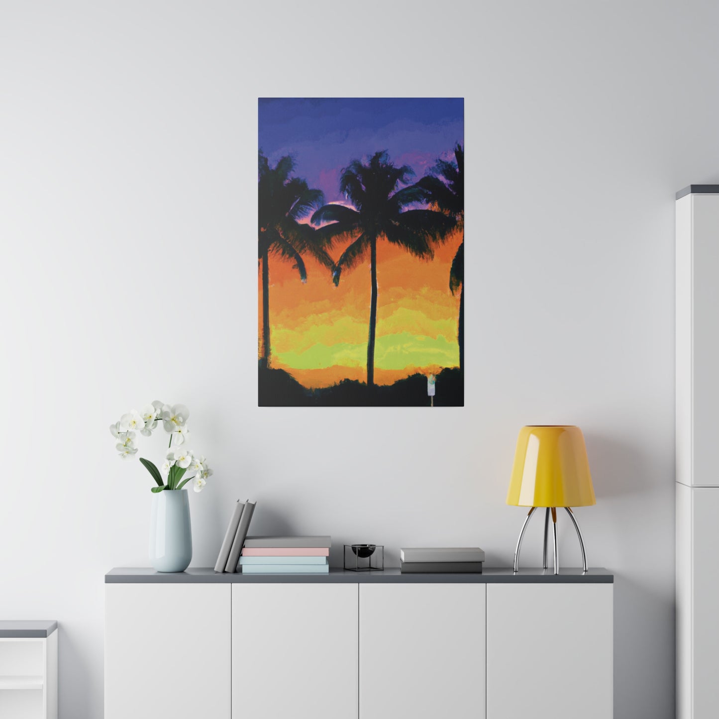 6354V - Miami Beach Sunset Painting Print | Miami | Beach | Sunset | Poster | Home Decor | Wall Art | Canvas