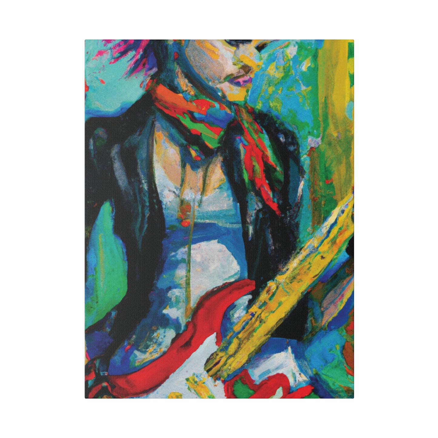 7264L - Rockstar Oil Painting Style Print | Poster | Home Decor | Wall Art | Music Art | Canvas