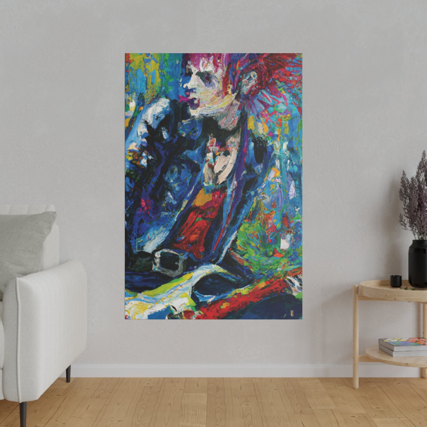 4672G - Rockstar Oil Painting Style Print | Poster | Home Decor | Wall Art | Music Art | Canvas