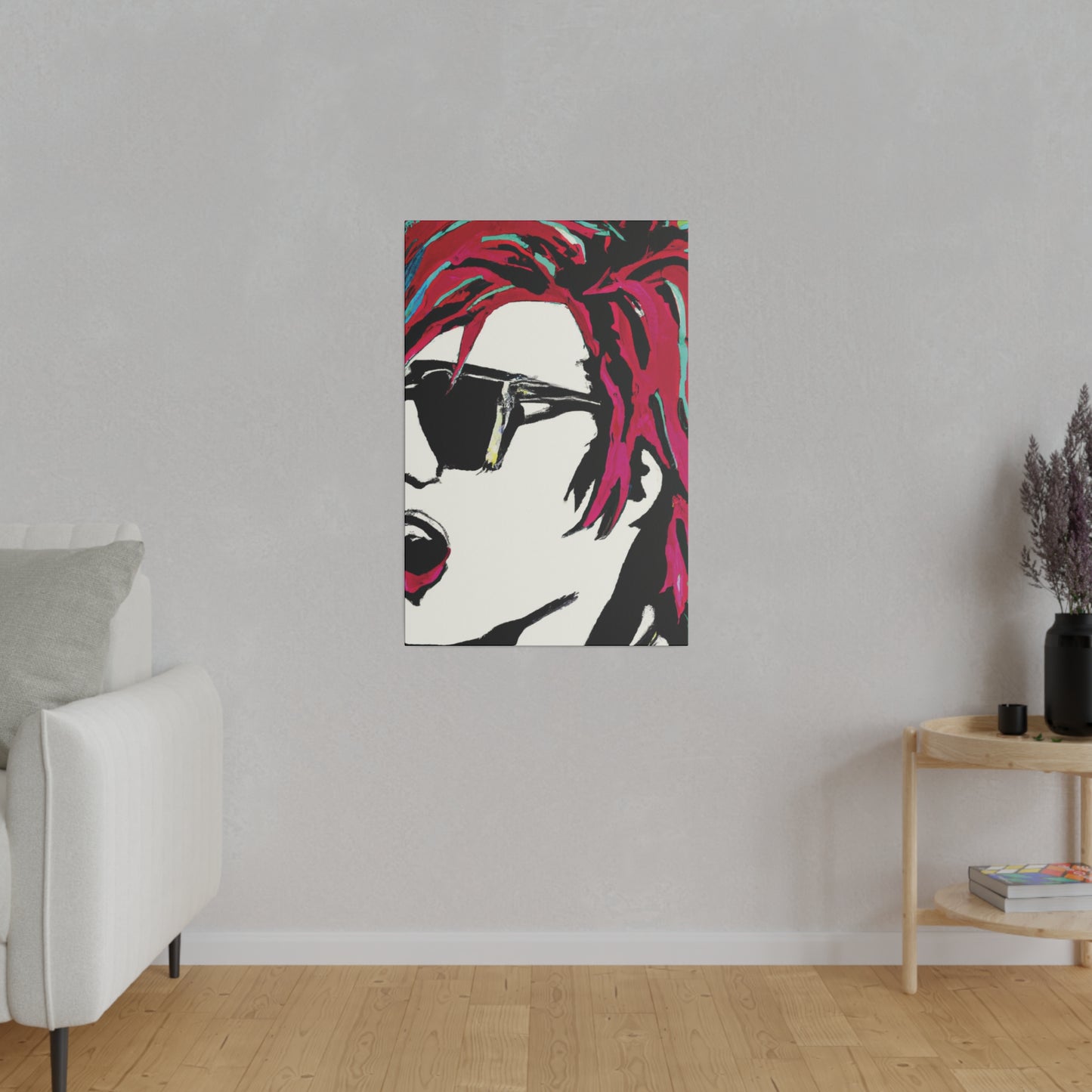 7835B - Rockstar Painting Print | Face | Abstract | Poster | Home Decor | Wall Art | Music Art | Canvas