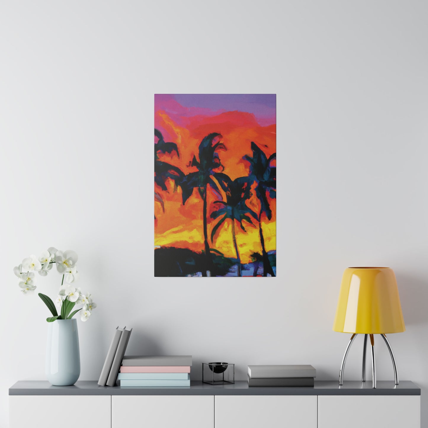 7487R - Miami Beach Sunset Painting Print | Miami | Beach | Sunset | Poster | Home Decor | Wall Art | Canvas